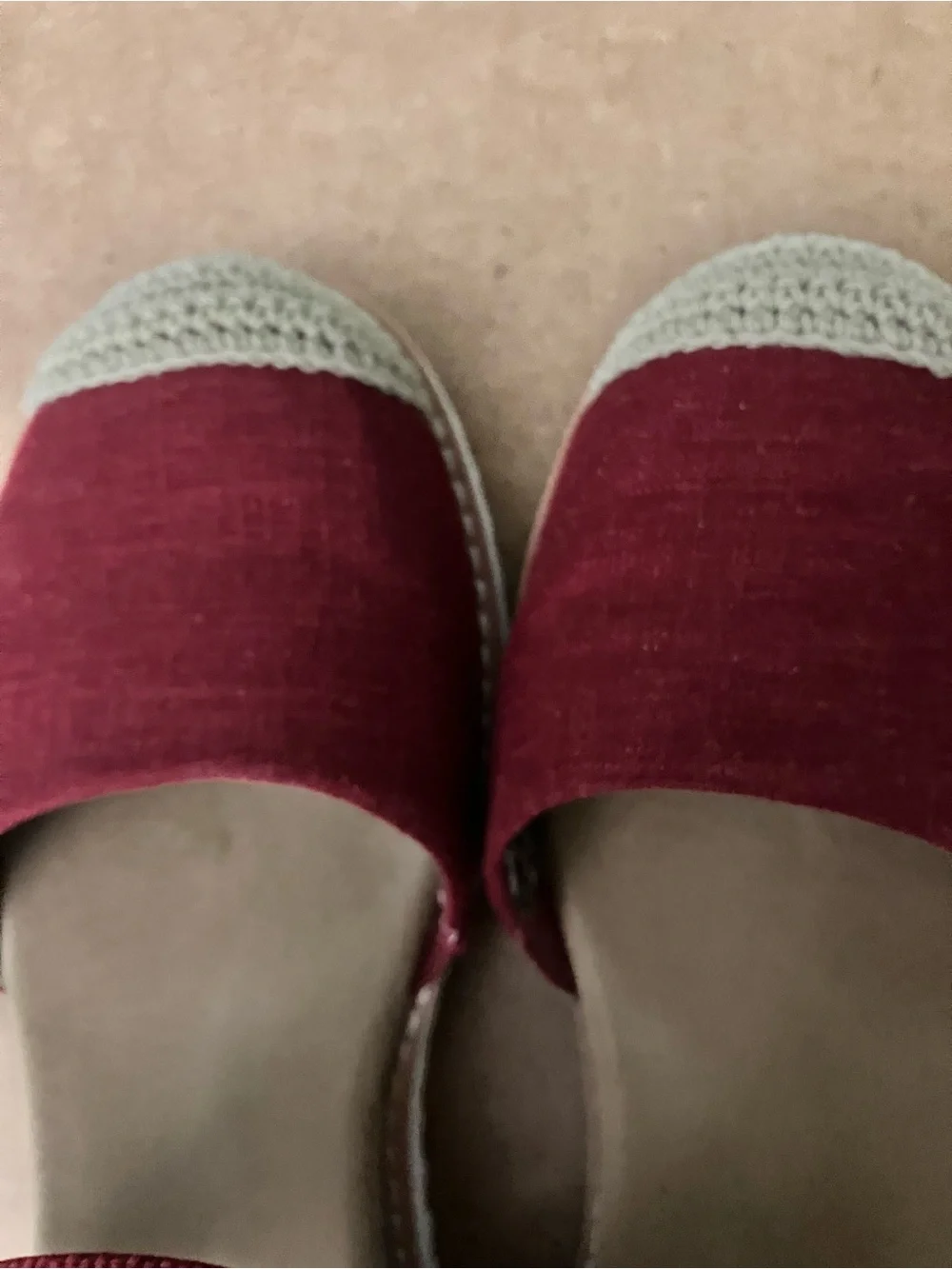 Skechers BOBS Women's Wine Canvas Espadrille Wedge Sandals